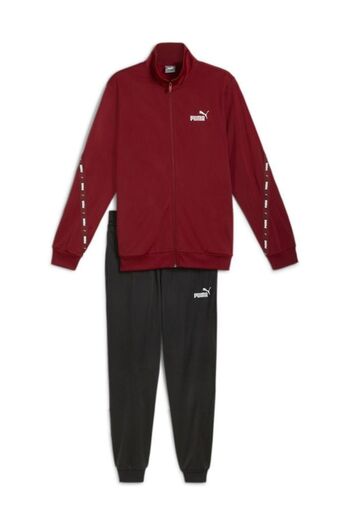 Puma Poly Tape Suit 681895   13 Men's Tracksuit Set Burgundy Black S-Xxl