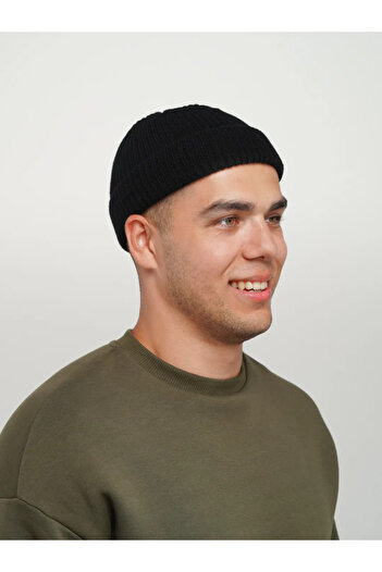 Rupen Kraft Black Hip Hop Beret - Standard Size, Short, Hipster Skullcap, Leon Beret