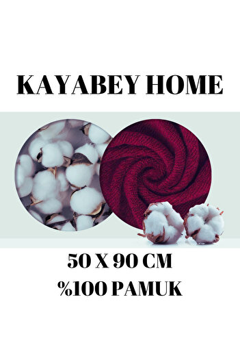KAYABEY HOME Cherry Decay Hand Face Towel 50X90Cm Two Pieces % Cotton Soft Modern Design Water Absorbent Bath Towel