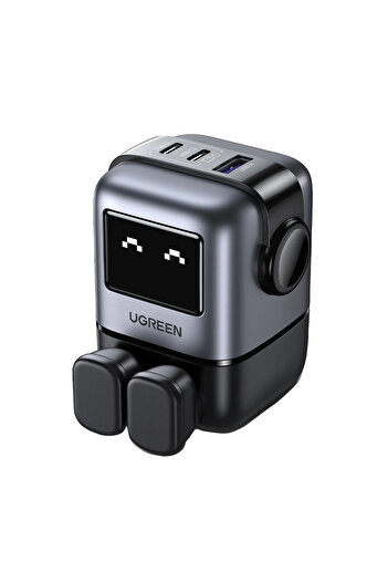 Ugreen Nexode GaN Robot Wall Charge 2 USB-C Port and USB Port 65W - Black