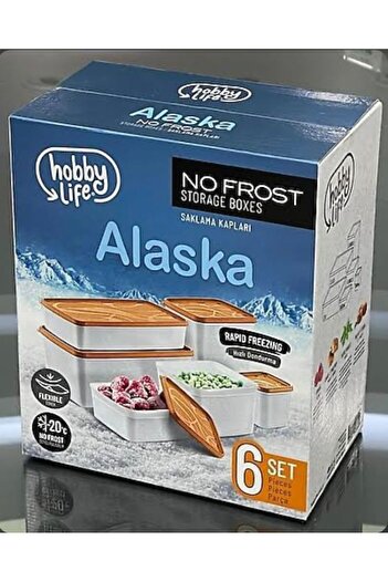 HOBBY LİFE Hobby Life Alaska - حاوية تخزين ديب فريزر مكونة من 6 قطع