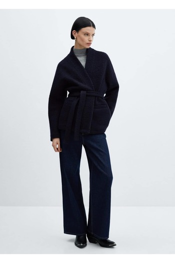 MANGO Woman Woolen Belted Jacket