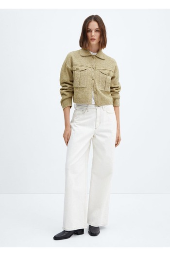 MANGO Woman Knitwear Pocket Jacket