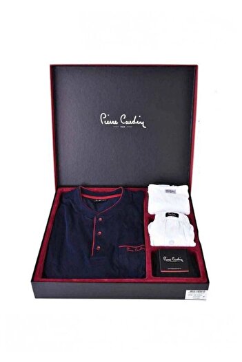 Pierre Cardin Men's Wide Mould Pjama Laundry 5 Pieces Boxed Set