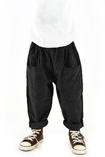 Catz Kids Pack of 2 Soft Velvet Boyfriend Pants (Camel&Black)