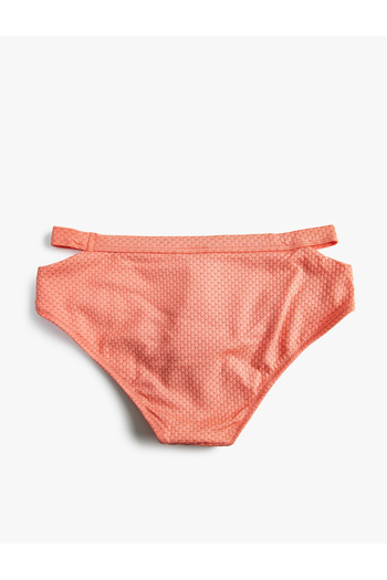 Koton Textured Bikini Bottom with Window Detail