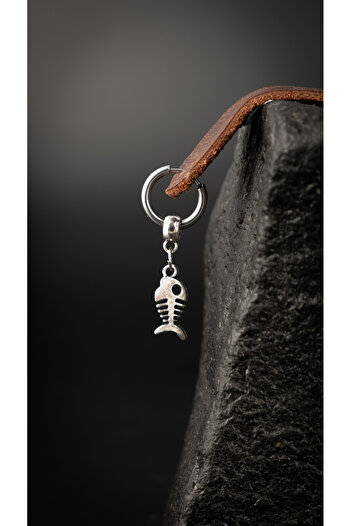Piercing Market Steel & Silver Men's Special Design Hanging Fish Figure Stainless Steel Earrings