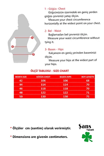 Şans بلوزة نسائية بأكمام طويلة وأزرار مزخرفة بمقاس كبير 65N38642