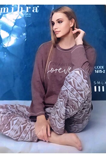 Mihra Kadife Pijama Takım 1615-2