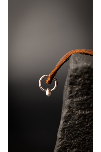 Piercing Market Steel & Silver مجوهرات فولاذية على شكل حلقة للرجال للجنسين - لا تصدأ وتسود