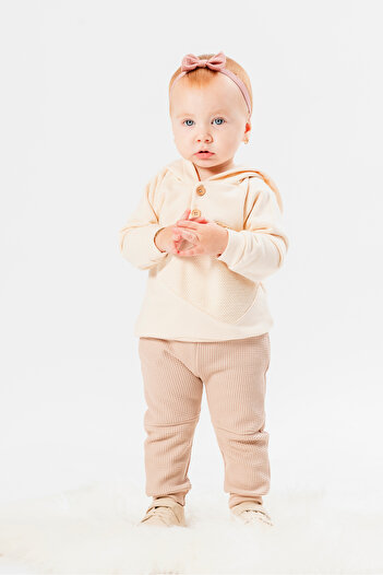 bombe Baby Girl Boy Bottom Top Double Set Cream