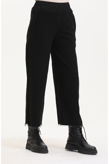 sefamerve Black Elastic Waist Jeans - 1793Hy-01