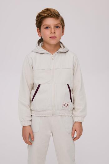 Nebbati Bg Store Boy's Ecru Tracksuit Top