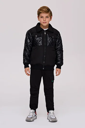 Bikkembergs Bg Store Boy's Black Coat