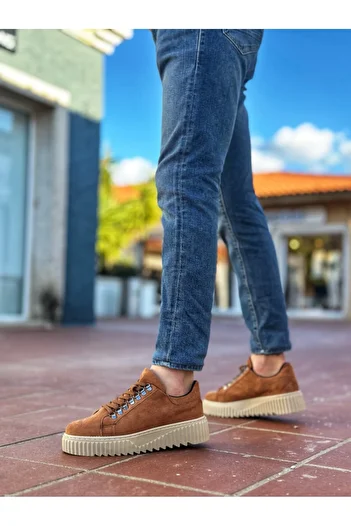BOA Ba0505 Hook-Up Lace-Up Tan Color High-Top Casual Shoes