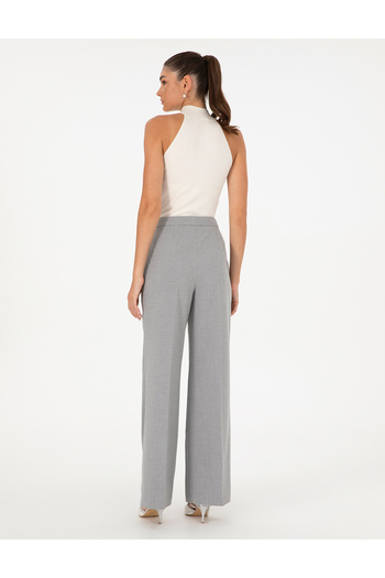 Pierre Cardin Gri Palazzo Kumaş Pantolon 50302508-VR024