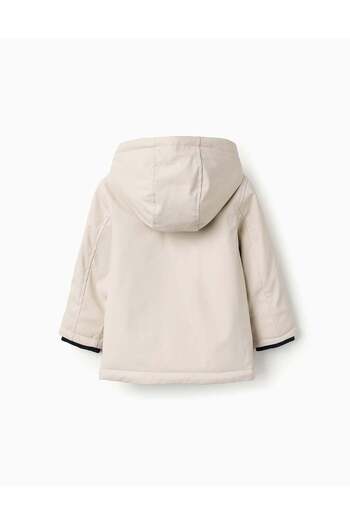 Ziddy RUBBER PARKA WITH JERSEY LINING FOR BABY BOYS BEIGE