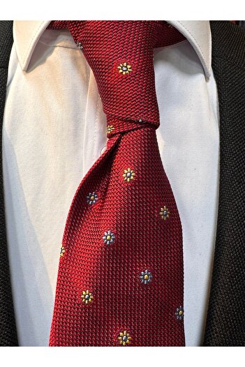 CROATE 100% Silk Red Special Pattern