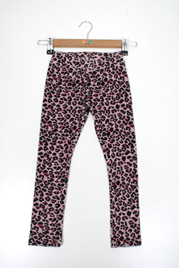 Name Baby Girl's French Velvet Leopard Pattern Soft Leggings