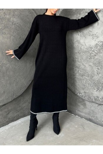 Modamorfo Accordion Knitted Knitwear Dress