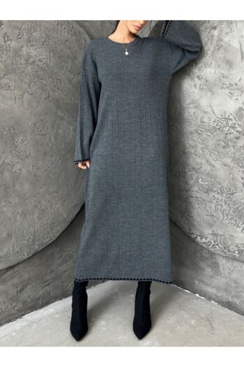 Modamorfo Accordion Knitted Knitwear Dress
