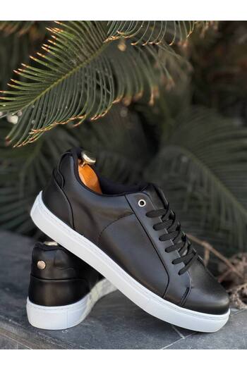 BOA Kb-Bx1 Black Skin High White Sole Casual Men's Shoes