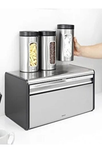 Brabantia Köşeli Ekmek Kutusu Siyah Çerçeveli Bkmdizayn
