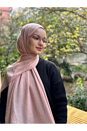 shalby Hijab Cotton Crash Shawl Powder