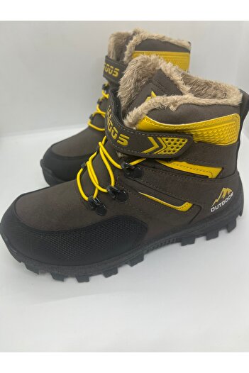 GENÇ Boys' Winter Boots with Wool Inside Waterproof Non-Slip Sole