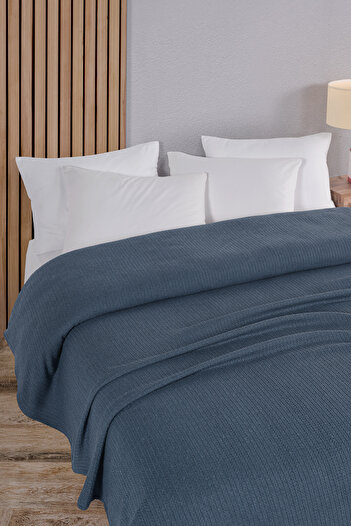 Evim Cotton Maya Multi-Purpose Bedspread Single Light Indigo 160X230 cm