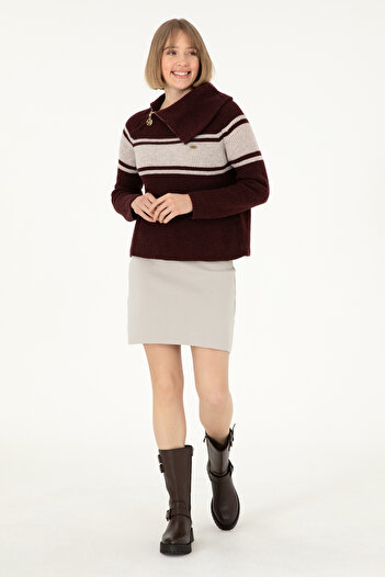 U.S. Polo Assn. Women's Stone Mini Size Knitwear Skirt 50293065-Vr049