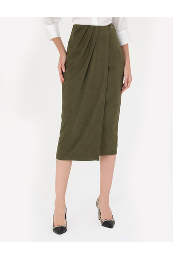 Pierre Cardin Khaki Regular Woven Skirt 50273127-Vr238