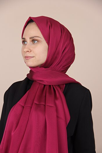 Sima Fuchsia-111 Sima Chiffon Shawl with Janjan