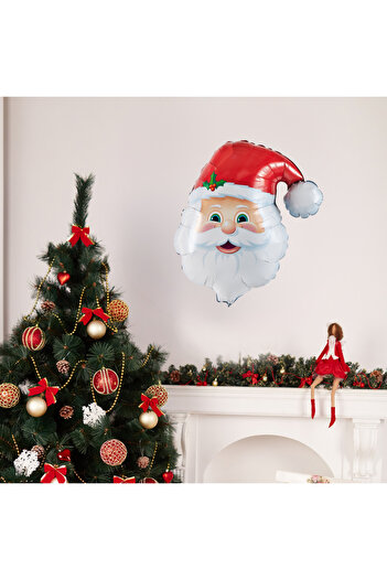 KBK MARKET New Year Santa Claus Head Foil Balloon 63X53 cm