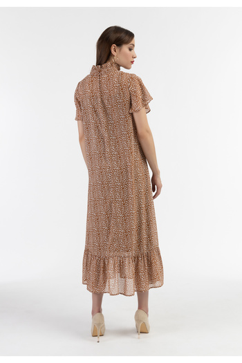 Faina Midikleid Aus Chiffon