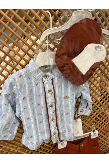 Babydola Baby Boy Cap Hat Pants Shirt Set