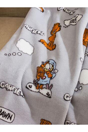 LC Waikiki Lcw Home Grey Garfield Printed Tv Blanket 100X150 cm