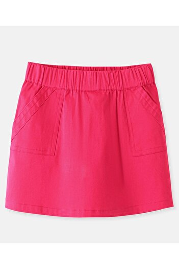 Bonfino Solid Pocketed Skirt - Fuchsia