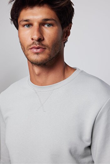 Tudors Unisex Relax Fit Comfortable Cut 100% Cotton Basic Stone Color Crew Neck Sweatshirt