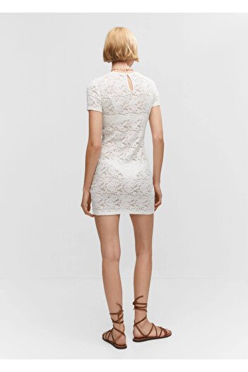 MANGO Woman Güpür Mini Elbise
