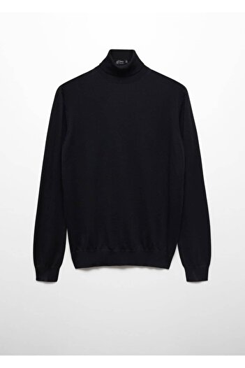 MANGO Man Πουλόβερ με λαιμόκοψη από 100% μαλλί merino