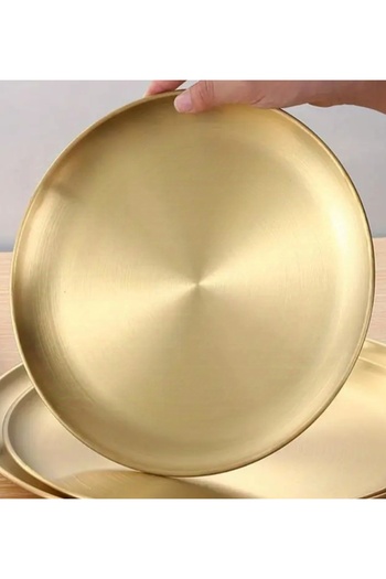 Silpus Home Collection Stainless Steel Presentation Plate 26cm.