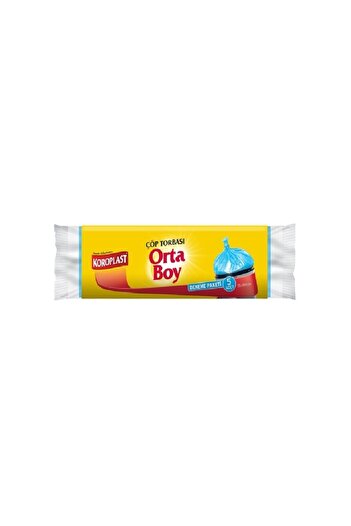 Koroplast Çöp Poşeti Orta Boy Mavi 5 Li 55 x 60 Cm x 5 Paket