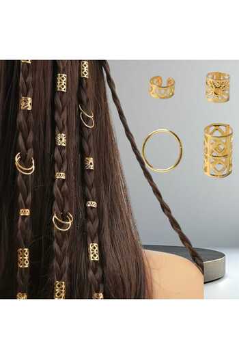 Bacoss Bohem Saç Halkası-saç Küpesi Halkalı Karışık Model Seti 10 Lu Hair Charms ( Bc-1139 )