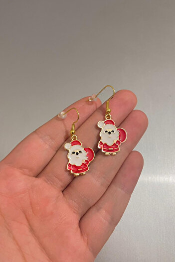 Jaida Moda Women's Santa Claus Figured Christmas Earrings