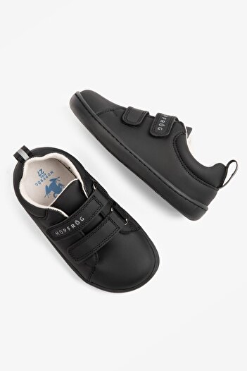 HOPFRÖG smart Walker Junior - super Matte Black Barefoot Kids shoes