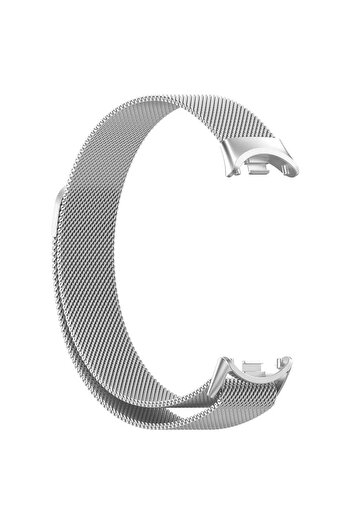 Tagomoon Mi Band 8 , Mi Band 9 Ve Mi Band 10 Ile Uyumlu Kordon Hasır Örgü Metal Mıknatıslı Kayış