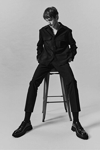 H&M Regular Fit Felted overshirt