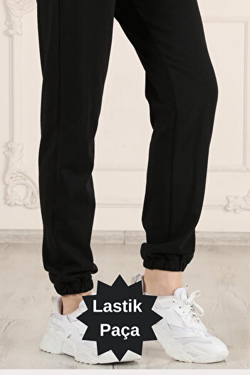 Seamoda High Waist Jogger Black Sweatpants