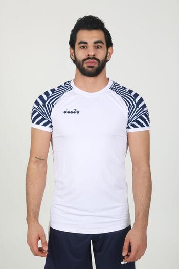 Diadora Μπλουζάκι Derby Λευκό Navy Blue